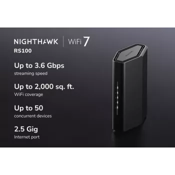 Router bezprzewodowy NETGEAR Nighthawk 2.5 Gigabit Ethernet Dual-band (2,4 GHz / 5 GHz) Czarny