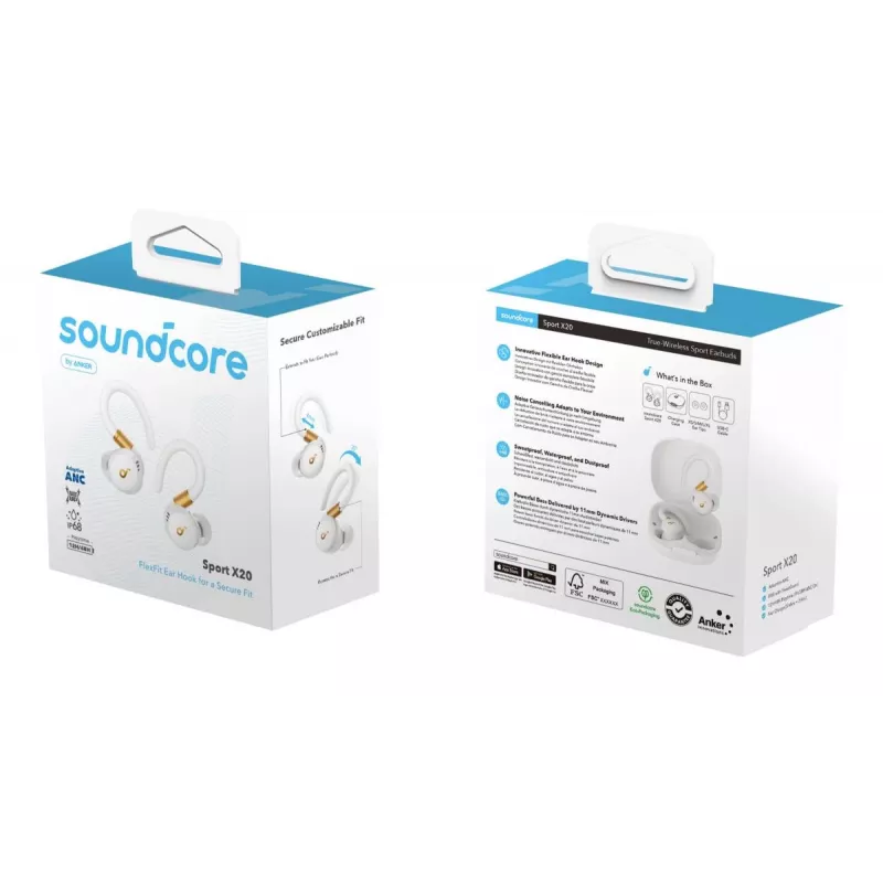 ANKER Earbuds - Soundcore Sport X20 - biały