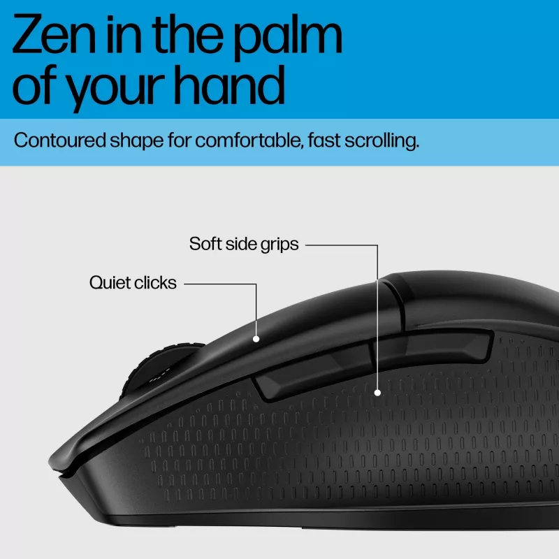 Mysz HP 480 Comfort Bluetooth, praworęczna, Bluetooth, 4000 DPI, czarna