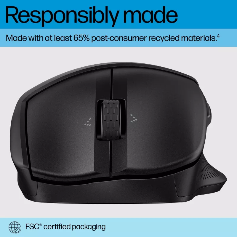 Mysz HP 480 Comfort Bluetooth, praworęczna, Bluetooth, 4000 DPI, czarna