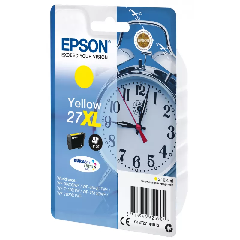 Epson Alarm clock Singlepack żółty 27XL DURABrite Ultra Ink
