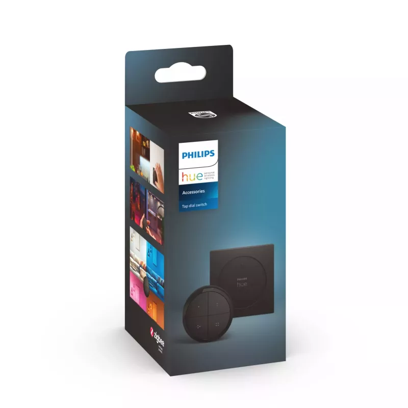 Philips Tap dial switch, Bezprzewodowy, Czarny, Wolnostojący/naścienny, IP20, Plastik, IP20