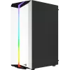 Obudowa PC AEROCOOL Bionic Midi Tower Biała — ATX, szkło hartowane, 2x wnęki 3,5 cala, 6x 2,5 cala, GPU 297 mm, niebieski LED