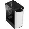 Obudowa PC AEROCOOL Bionic Midi Tower Biała — ATX, szkło hartowane, 2x wnęki 3,5 cala, 6x 2,5 cala, GPU 297 mm, niebieski LED