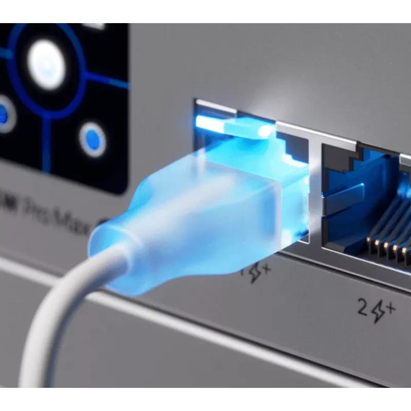 Kabel krosowy Ethernet UBIQUITI UACC-Cable-Patch-EL 0,3 m Cat6 2,5Gbps PoE++ biały