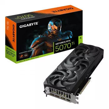 Karta graficzna GIGABYTE GeForce RTX 5070 Ti WINDFORCE OC SFF 16G - 16 GB GDDR7, 256 bit, PCI-E 5.0, taktowanie rdzenia 2497 MHz, 3 x DP 2.1a, 1 x HDMI 2.1b, NVIDIA DLSS 4, GV-N507TWF3OC-16GD