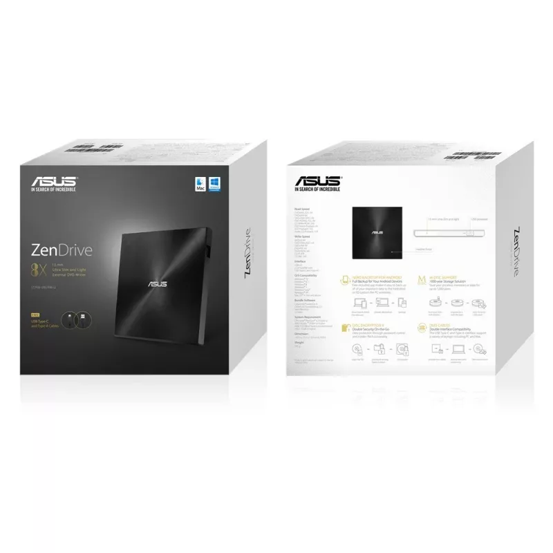 ASUS ZenDrive U9M napęd optyczny DVD±RW Czarny