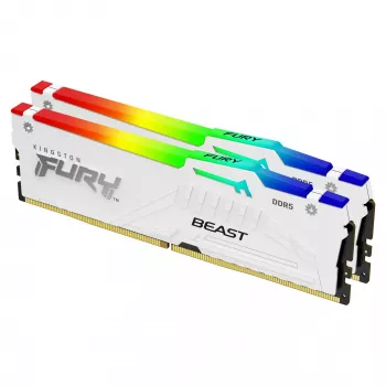 Kingston Technology FURY Beast 32GB 5600MT/s DDR5 CL36 DIMM (Zestaw 2 sztuk) Biały RGB EXPO