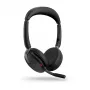 Jabra Evolve2 65 Flex - Link380a MS Stereo, przewodowy i bezprzewodowy, 20 - 20000 Hz, Biuro/Call center, 136 g, Słuchawki, Czarny