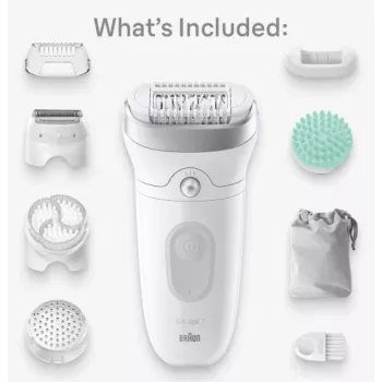 Braun Silk-épil 7 7-081 depilator 40 pęsetek Biały