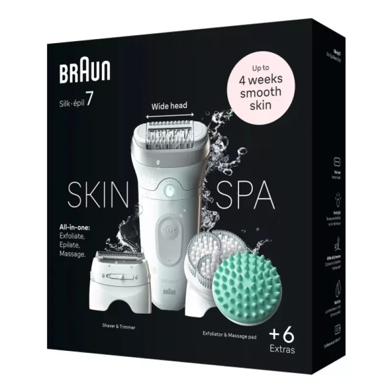 Braun Silk-épil 7 7-081 depilator 40 pęsetek Biały