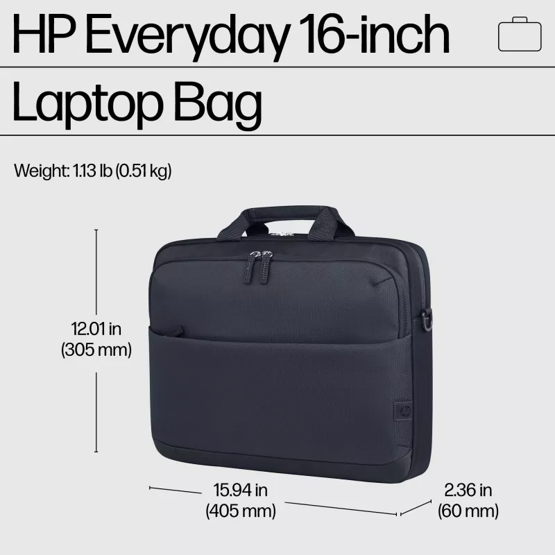 Torba na laptop HP Everyday 16 cali, Aktówka, 40,9 cm (16,1 cala), Pasek na ramię, 510 g