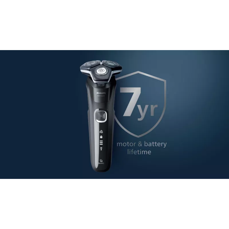 Philips SHAVER Series 5000 S5885/10 golarka męska, golarka rotacyjna, trymer, czarny, niebieski