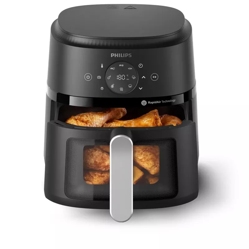 Frytkownica Philips 2000 series NA221/00 Pojedyncza 4.2 L Wolnostojąca 1500 W Gorące powietrze Czarny, Srebrny