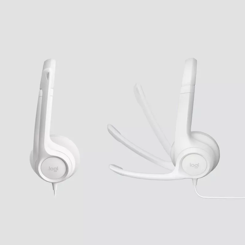 LOGITECH Zestaw słuchawkowy - H390 - USB-A - Biało-kremowy