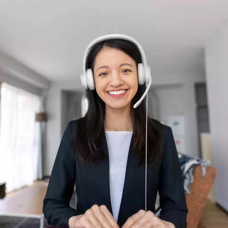 LOGITECH Zestaw słuchawkowy - H390 - USB-A - Biało-kremowy