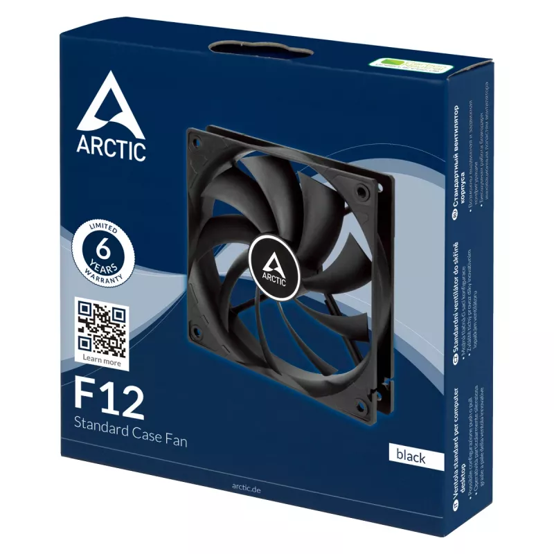 ARCTIC F12 - Standardowy wentylator obudowy 120 mm, wentylator, 12 cm, 0 RPM, 1350 RPM, 0,3 sona, 90,1 m³/h