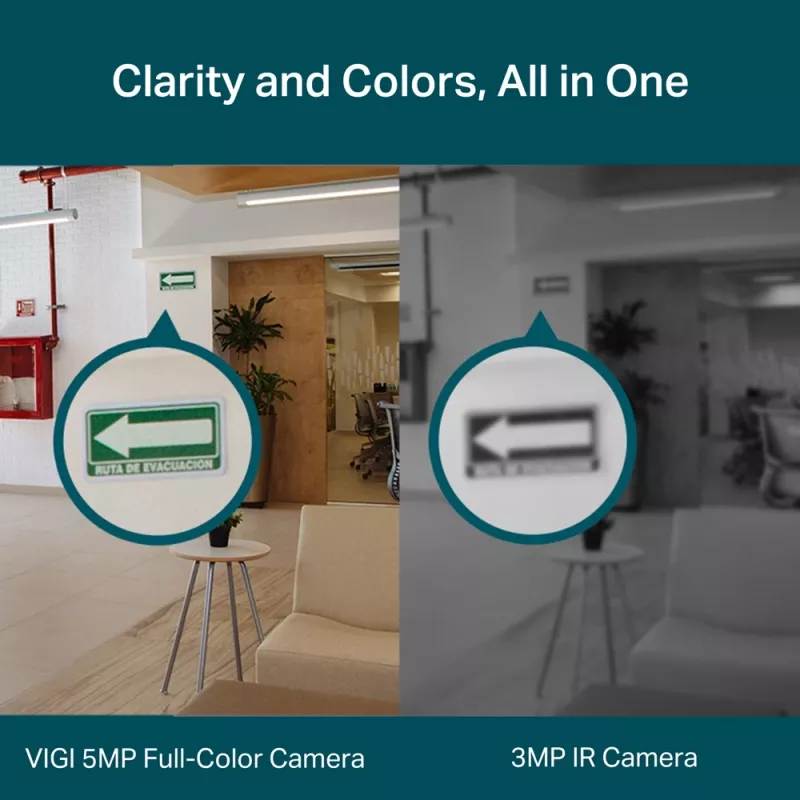 TP-Link VIGI 5MP Full-Color Turret Network Camera, IP security camera, Indoor, Wired, 120 dB, CE, NTRA, VCCI, KC, BSMI, FCC, IC, Ceiling