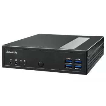 Shuttle XPC slim Barebone DL30N, Intel N100, 1x DDR5, 2x LAN (2x 2.5Gbit), 2xCOM, 1xHDMI, 1xDP, 1x VGA, bez wentylatora, praca ciągła 24/7