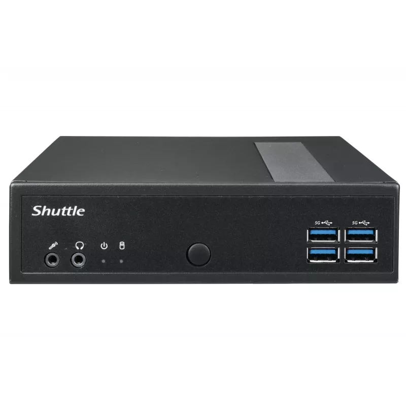 Shuttle XPC slim Barebone DL30N, Intel N100, 1x DDR5, 2x LAN (2x 2.5Gbit), 2xCOM, 1xHDMI, 1xDP, 1x VGA, bez wentylatora, praca ciągła 24/7