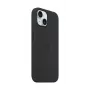 APPLE iPhone 15 - Silikonowe etui z MagSafe - czarne