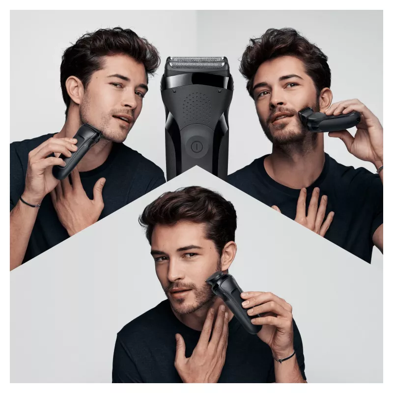 Golarka elektryczna Braun Series 3 Shave&Style 300BT, maszynka do golenia dla mężczyzn, czarna