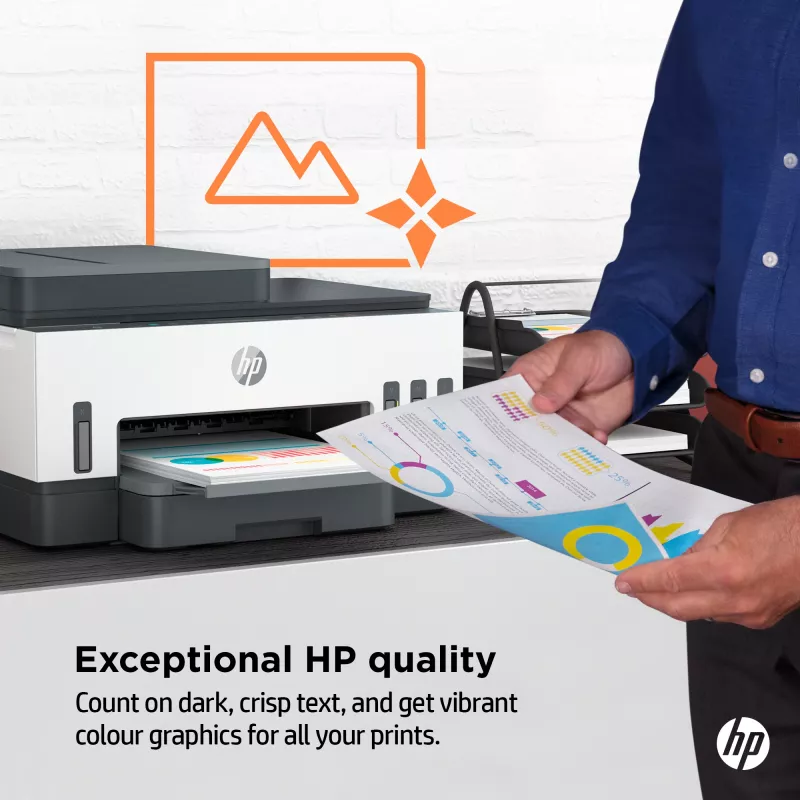HP Smart Tank 7305 Bezprzewodowa kolorowa drukarka wielofunkcyjna, drukowanie dwustronne; kopiarka, skaner