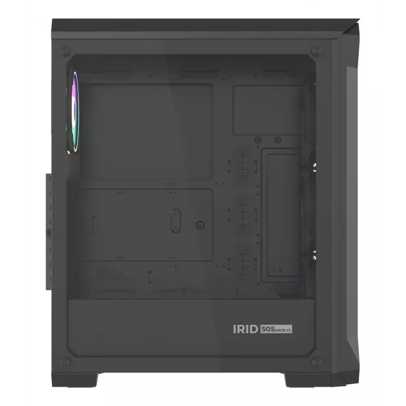 GENESIS Irid 505 ARGB Midi Tower Czarny, Przezroczysty