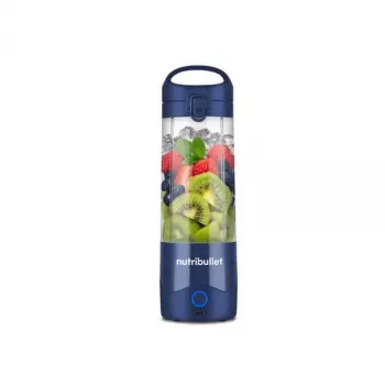 Sport blender NUTRIBULLET Portable 0.475 L, zasilany bateriami, ostrza ze stali nierdzewnej, misa Tritan, granatowy
