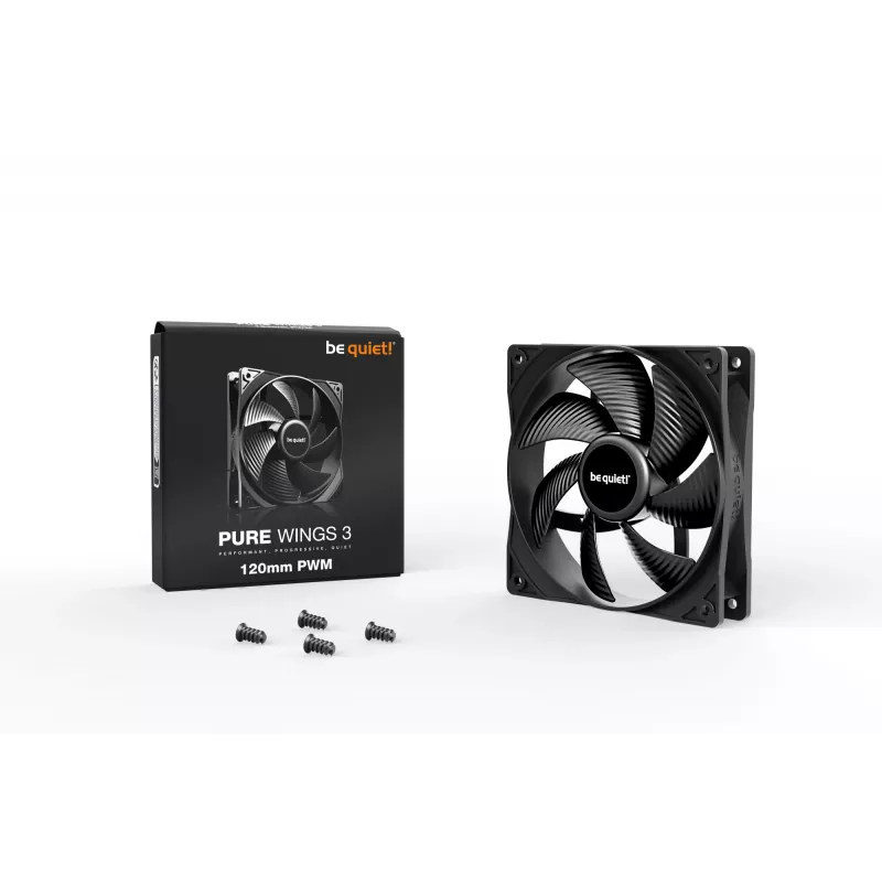be quiet Pure Wings 3 120mm PWM Wentylator do obudowy komputera 12 cm Czarny 1 szt.