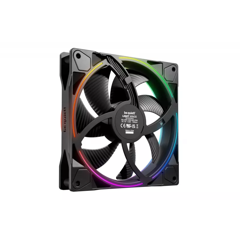 be quiet! Light Wings 140 mm PWM Reverse Czarny Wentylator do obudowy komputera 14 cm 1 szt.