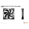 be quiet! Light Wings 140 mm PWM Reverse Czarny Wentylator do obudowy komputera 14 cm 1 szt.