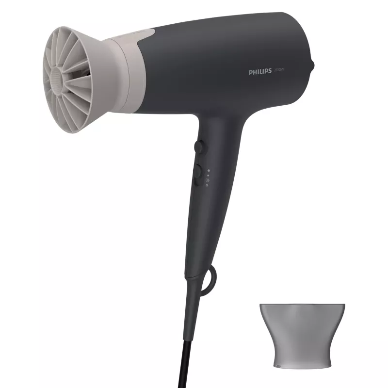 Suszarka do włosów Philips serii 3000 BHD351/10 — 2100 W, jonizacja, 6 temp./6 prędk., zimny nawiew, dysza koncentracyjna