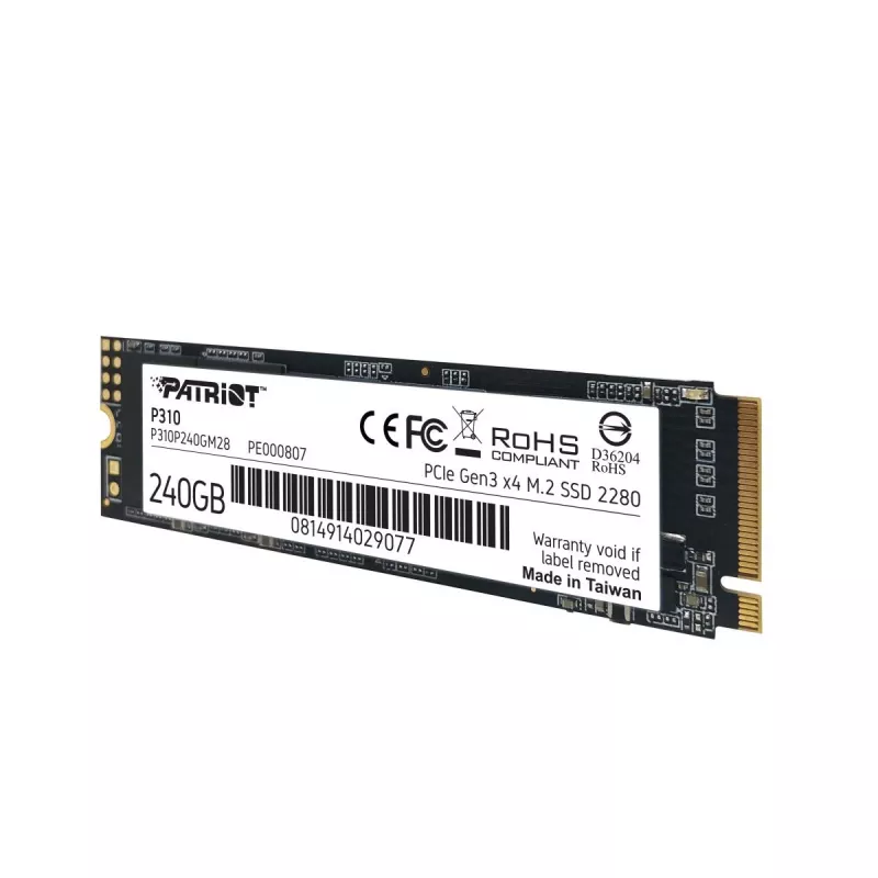 PATRIOT MEMORY SSD - 240GB - P310 (PCI-E 3.0 x4, NVMe 1.3, M.2 2280)