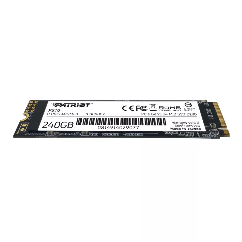 PATRIOT MEMORY SSD - 240GB - P310 (PCI-E 3.0 x4, NVMe 1.3, M.2 2280)
