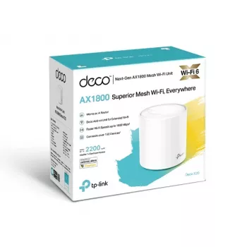 TP-Link AX1800 System Mesh Wi-Fi 6 do całego domu, biały, wewnętrzny, router Mesh, zasilanie, FCC