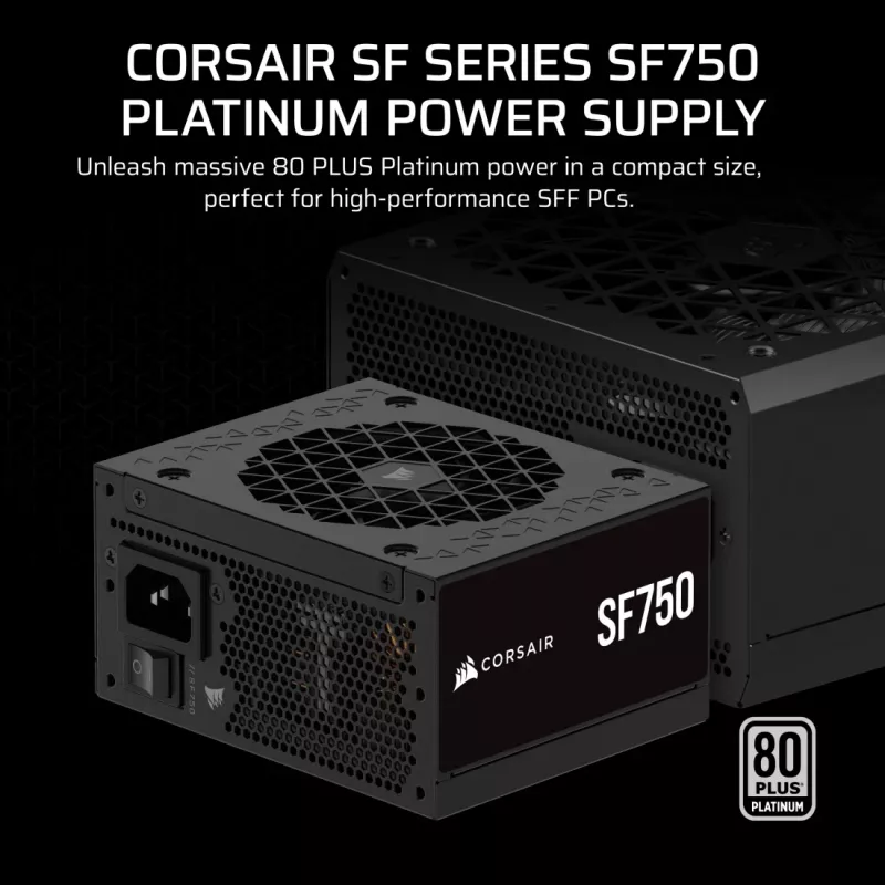 Zasilacz CORSAIR - Seria SF SF750 w pełni modułowy 80 Plus Platinum SFX