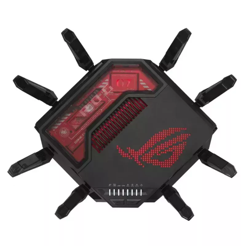 Router bezprzewodowy ASUS ROG Rapture GT-BE19000 Multi-Gigabit Ethernet Tri-pasmowy (2,4 GHz / 5 GHz / 6 GHz) Czarny, Czerwony