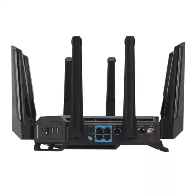 Router bezprzewodowy ASUS ROG Rapture GT-BE19000 Multi-Gigabit Ethernet Tri-pasmowy (2,4 GHz / 5 GHz / 6 GHz) Czarny, Czerwony