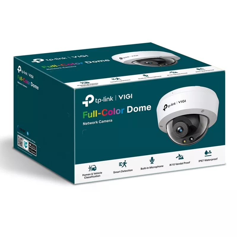 TP-Link VIGI 5MP Full-Color Kopułkowa Kamera Sieciowa, kamera IP, Wewnętrzna i zewnętrzna, Przewodowa, 120 dB, CE, NTRA, VCCI, KC, BSMI, FCC, IC, Montaż sufitowy