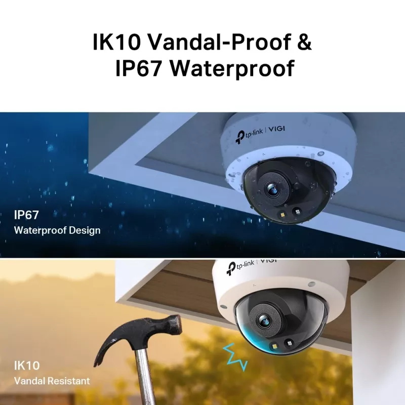 TP-Link VIGI 5MP Full-Color Kopułkowa Kamera Sieciowa, kamera IP, Wewnętrzna i zewnętrzna, Przewodowa, 120 dB, CE, NTRA, VCCI, KC, BSMI, FCC, IC, Montaż sufitowy