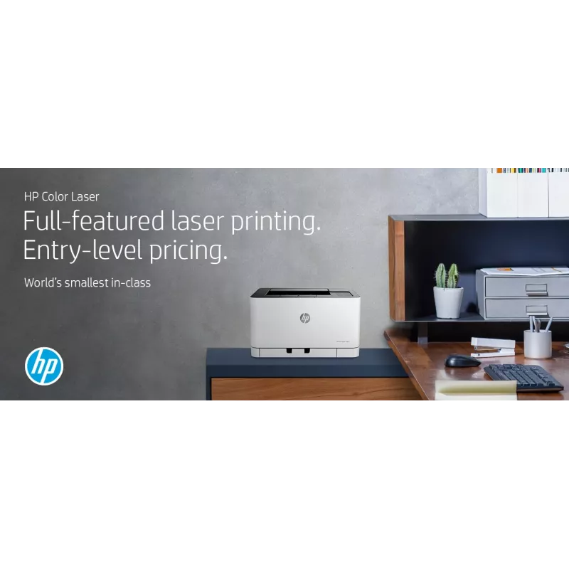 HP Color Laser 150nw, Laser, Kolor, 600 x 600 DPI, A4, 18 ppm, Drukowanie dwustronne