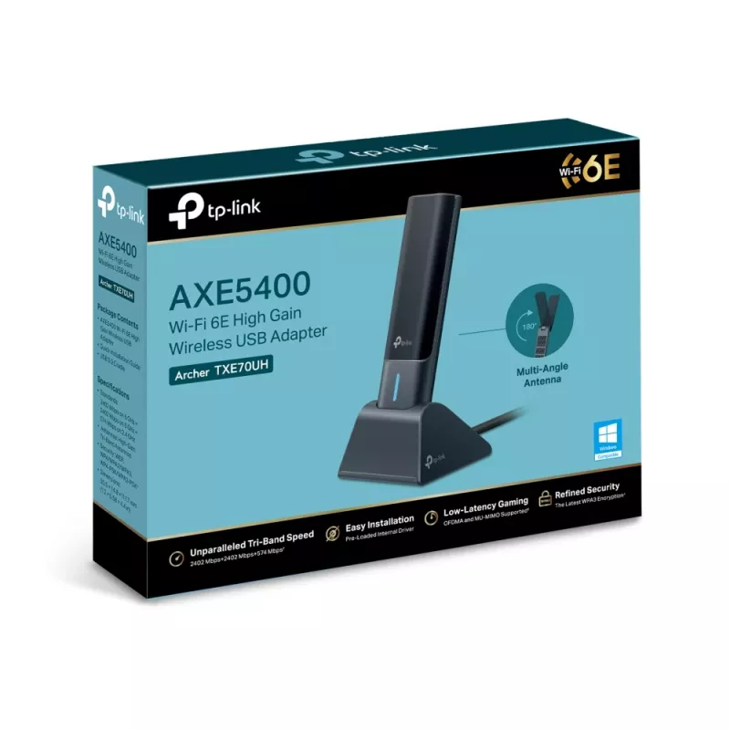 TP-Link Archer AXE5400 Wi-Fi 6E bezprzewodowy adapter USB o wysokim wzmocnieniu