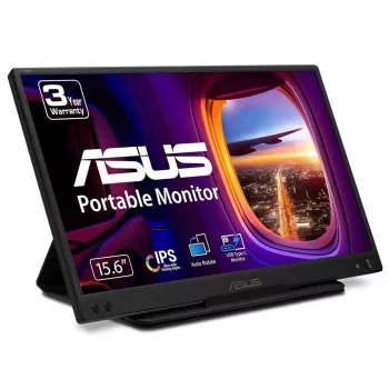 Przenośny monitor ASUS ZenScreen MB166C 15.6 cala Full HD IPS LED 1920x1080, 250 cd/m², 5 ms, zasilanie USB-C