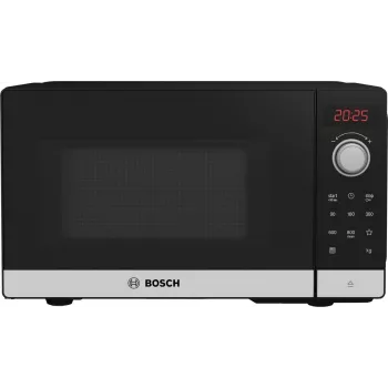 Bosch Serie 2 FFL023MS2 microwave Czarny, Stainless steel Solo microwave Countertop 20 L 800 W