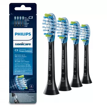 Philips C3 Premium Plaque Defence HX9044/33 4x czarne soniczne końcówki do szczoteczki