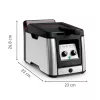 Tefal Clear Duo FR600D Pojedyncza 0.65 l Wolnostojąca 2000 W Frytkownica Czarny, Stal nierdzewna