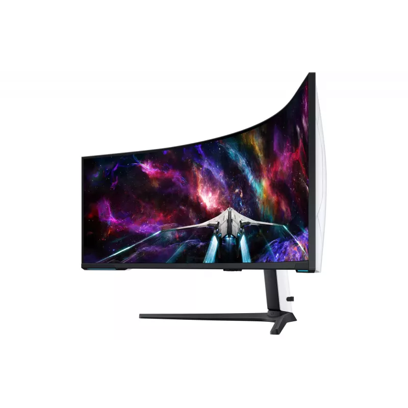 Monitor komputerowy Samsung G95NC 144,8 cm (57 cali) 7680 x 2160 pikseli Dual UHD LED Czarny, Biały