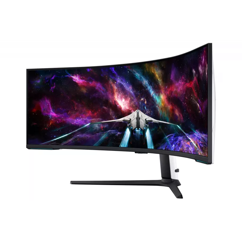 Monitor komputerowy Samsung G95NC 144,8 cm (57 cali) 7680 x 2160 pikseli Dual UHD LED Czarny, Biały