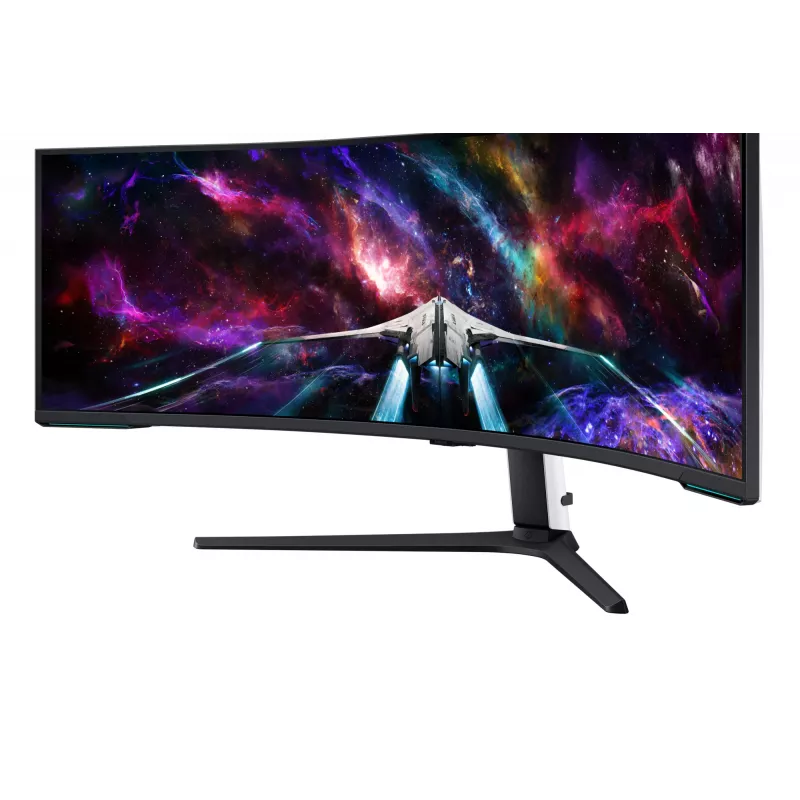 Monitor komputerowy Samsung G95NC 144,8 cm (57 cali) 7680 x 2160 pikseli Dual UHD LED Czarny, Biały